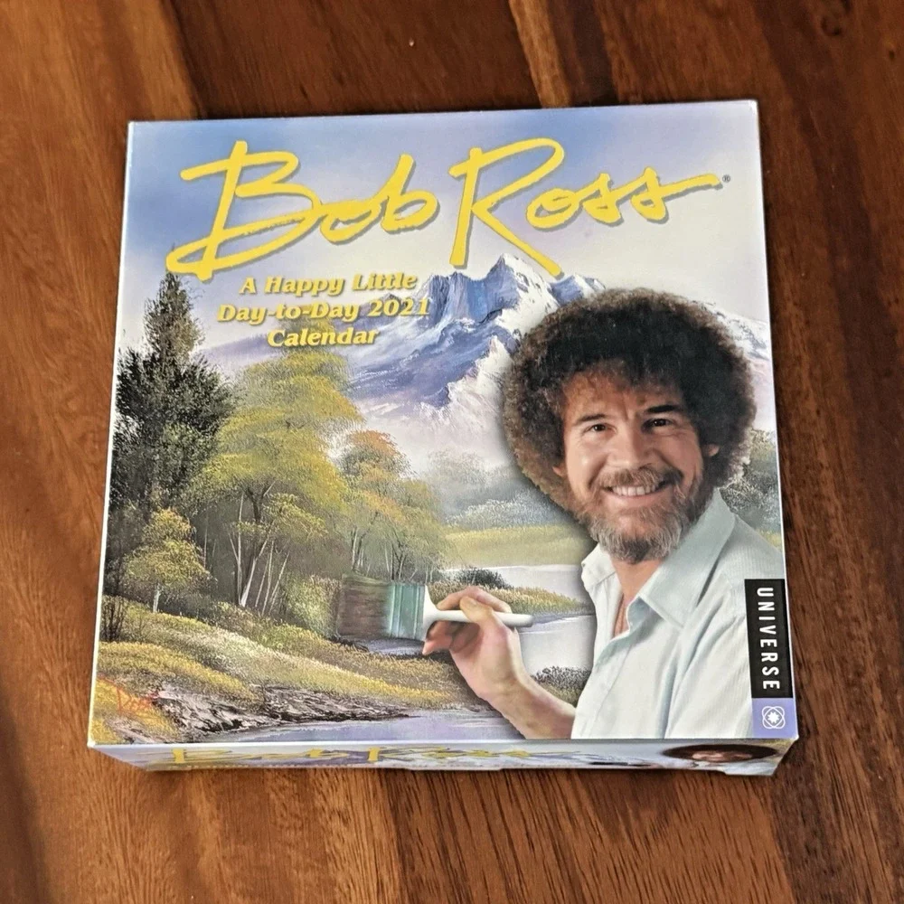 Bob‎ Ross Day-to-Day 2021 Desk Calendar Happy Little Landscapes New
